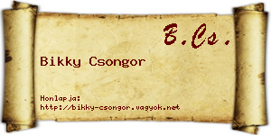 Bikky Csongor névjegykártya